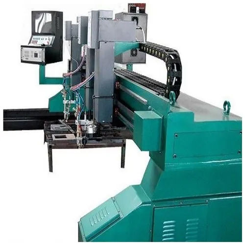 Green Fully Automatic Heavy Duty Cnc Plasma Cutting Machine