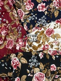 Rayon Print Badda Panna - 17kg, 58x56 Inches | Quick Dry, Washable, Smooth Texture, Printed For Kurti And Dress Usage