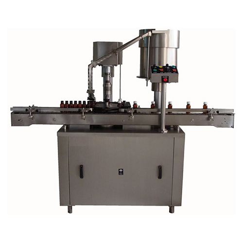 Silver Automatic Linear Screw Capping Machine