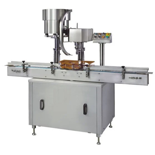 Silver Automatic Bottle Capping Machine