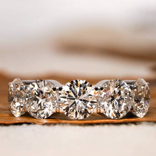 5 TCW Round Lab Grown Diamond Eternity Ring