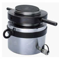 Span Lifting Jack - Stainless Steel 200 Ton Capacity, 200 Mm Closed Height, Black Finish, Includes Handles