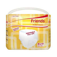 Friends Pull-up Diaper - Disposable Briefs, Size Xl, Unisex, White | High Absorbency, Comfortable Fit, Discreet Design For Incontinence Management