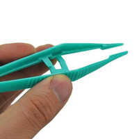 Plastic Tip Tweezer - Color: Green And Blue