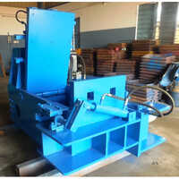 Merrit Triple Compression Hydraulic Scrap Baler - 60-90 Ton Capacity, 410v Motor Power, 3 Cylinder Design | Mild Steel, Blue Color, Lever Operated Control