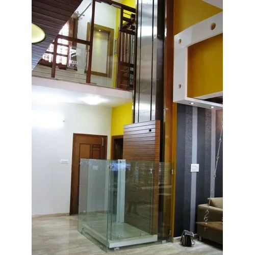 Hydraulic Home Lift Open Glass Type Load Capacity: 200-1000 Kg Kilograms (Kg)