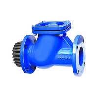 Cast Iron Foot Valve - 4.0 Inch, Blue Powder Coated | Industrial Water Application