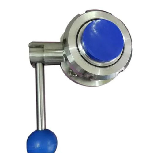 Gray & Blue Flange Butterfly Valve