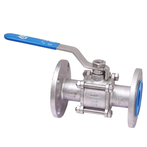 Flanged Ends Ball Valve - 1/2 Inch Silver | Medium Pressure, Industrial Application, Durable Design