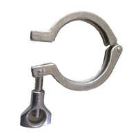 Two Pin High Pressure Clamp - Stainless Steel, Round Shape, Silver Color | Durable Metal For Reliable Usage In Construction Applications