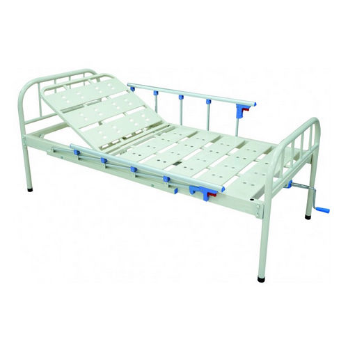 KW 471 - BACKREST SEMI-FOWLER COT WITH ALUMINIUM RAILINGS