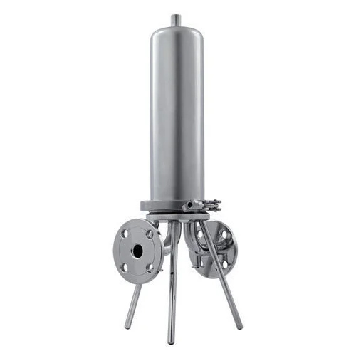 Stainless Steel Bag Filter Housings - Industrial Metal, Gray | 1 Year Warranty for Pharma Industry Usage
