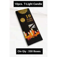 10 pc Tea Light Candle - Height: 1.2 cm, Diameter: 3.7 cm | White Color, Perfect for Home Decoration and Birthdays
