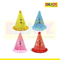 Birthday Party Caps - Paper Material, Multi-color Pack Of 8 Pieces | Fun Party Theme Accessories