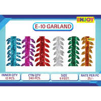 Decoration Tinsel Garland - Plastic Material, 6 Feet Size, Assorted Colors , Eco-friendly, Non Toxic, Antibacterial, Hygienic Party Decor
