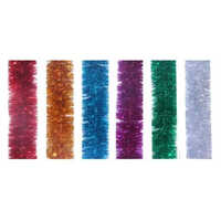 Tinsel Garland - Plastic Material, Golden Color, Decorative Design | Non Toxic, Antibacterial, Eco-friendly, Hygienic For Party Themes