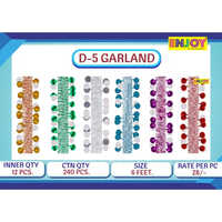 Enjoy Decorative Artificial Garland - Plastic Material, 6 Feet Size, Multicolour Options | Antibacterial, Easy To Clean, Eco-friendly, Hygienic, Non-toxic, Ideal For Party Decoration