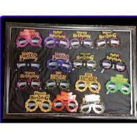Enjoy Happy Birthday Party Goggle - Metal, Multicolour | Antibacterial, Hygienic, Lightweight, Non-toxic, Ideal For Birthday Parties