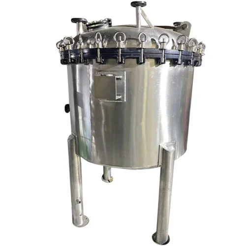 Pressure Nutsche Filter - Stainless Steel, Gray Color | Industrial Use in Pharmaceutical Industry, 1 Year Warranty
