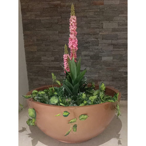 Brown Fiber Tub Planter