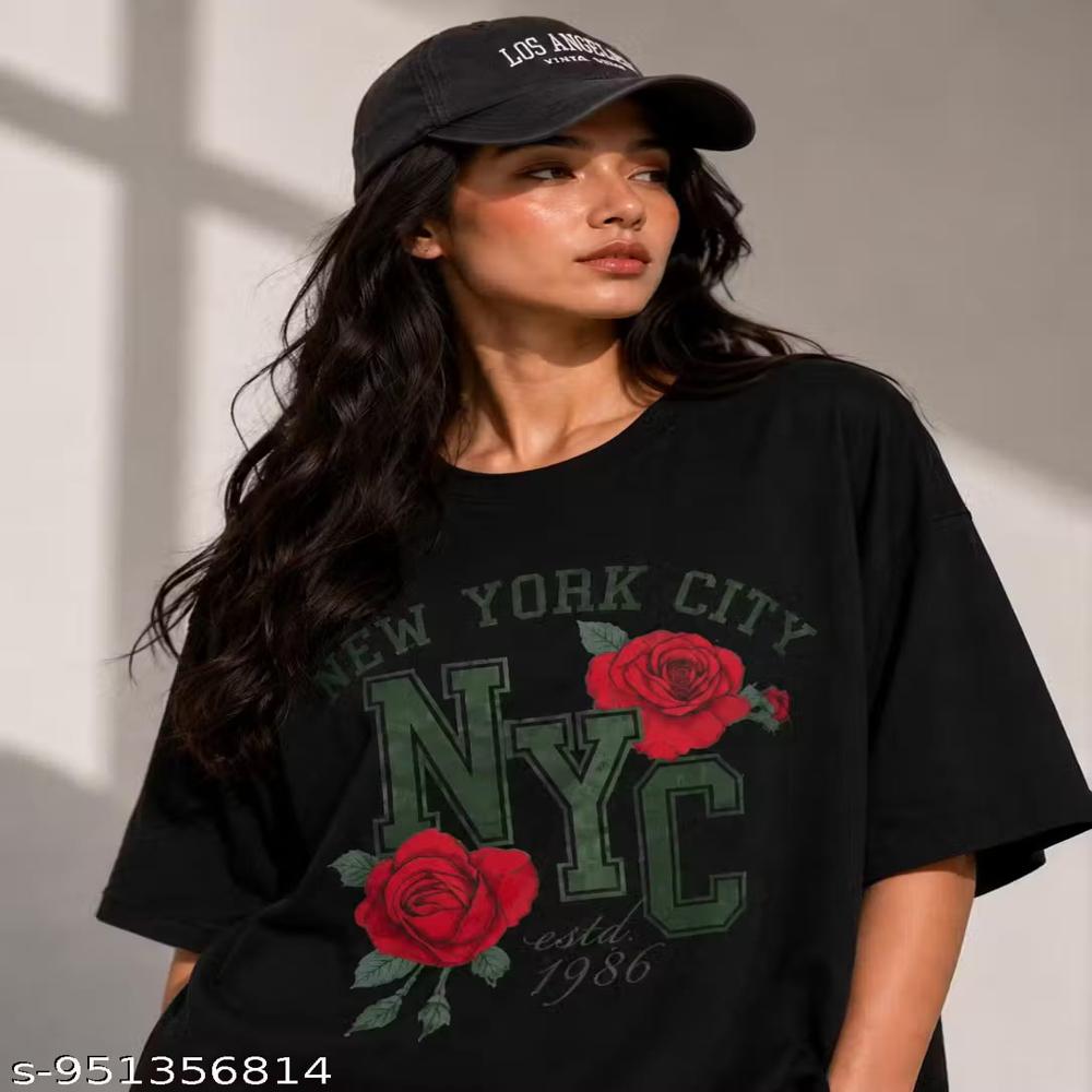 Round Neck Relaxed Cotton Short Sleeves T-shirt - 100% Cotton, Sizes S, M, XL, XXL, Color: Black | Washable, Classic Style for Casual Wear