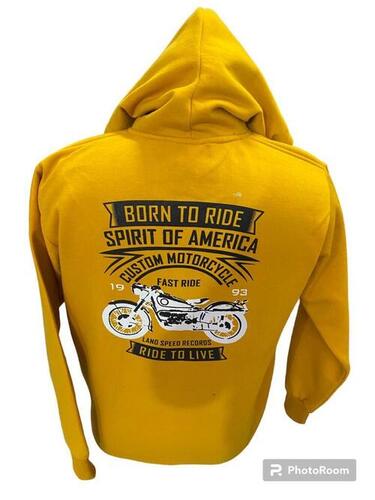 Sweatshirt Hoody - Cotton Blend Multiple Sizes Yellow | Comfortable Customizable Durable Soft Fabric Stylish Design Warm