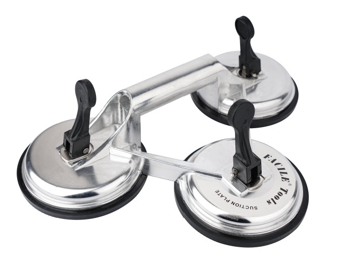Facile Glass & Tile Heavy-Duty Triple Suction Cup - Color: Silver