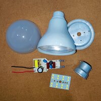 Led Bulb Raw Material 15w - Aluminium Housing, 8 Gram Philips Type B22 Cap, Cool White 6500k, 15 Watt Power, Hpf Ic Auto-cut Driver, 16 Led Panel