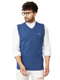 V Neck Sleeveless Sweater - Soft Cotton Blend, Modern Fit, Versatile Charcoal Gray | Crafted For Smart Casual Style And Unique Visual Appeal