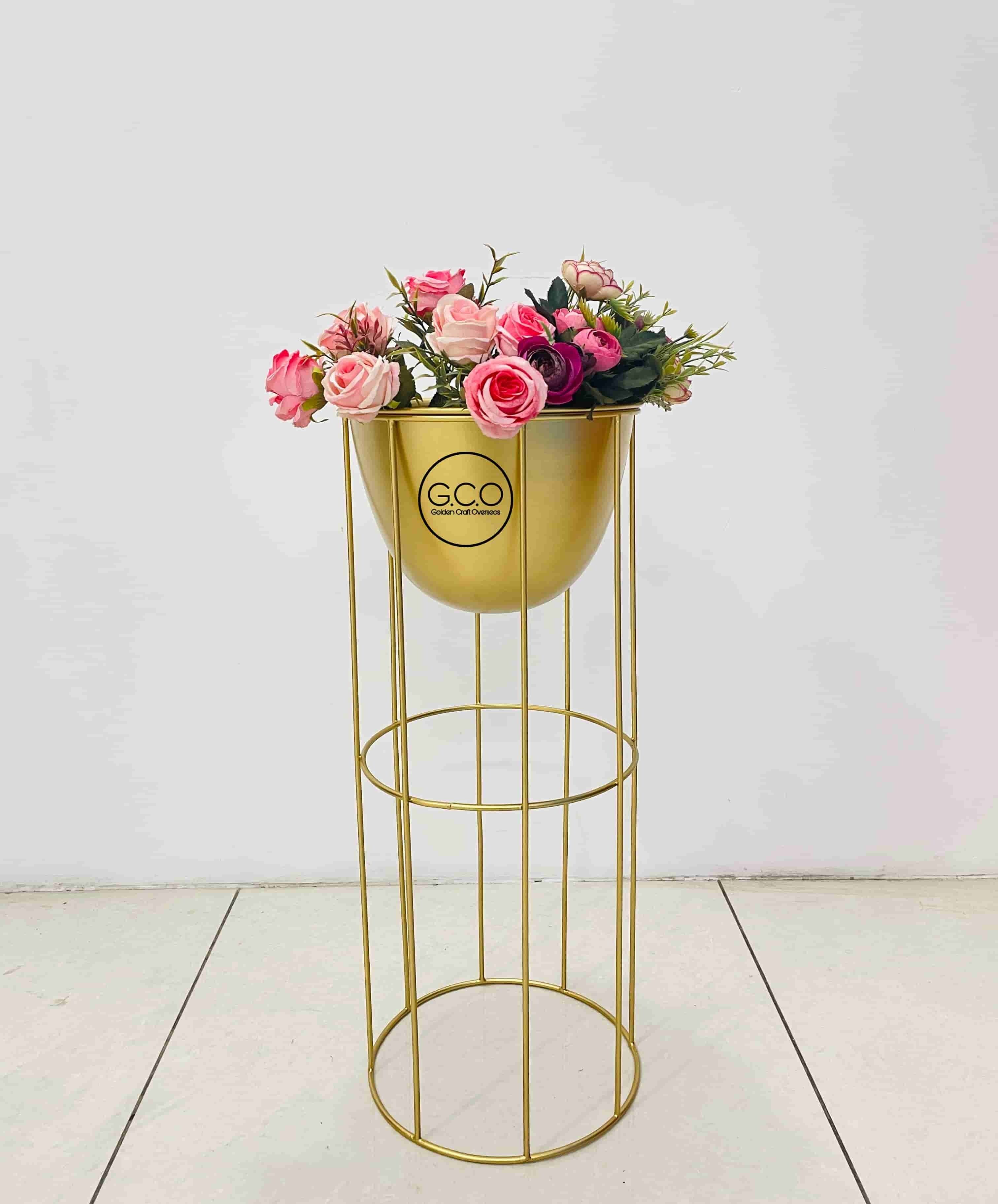 Golden Plnater with golden powder coated stands cheap price with best finish