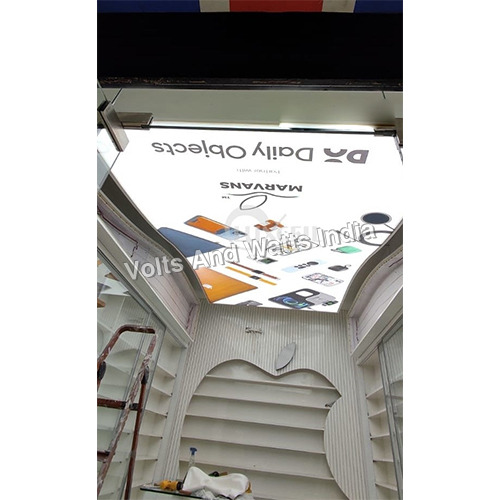 Mobile shop stretch ceiling