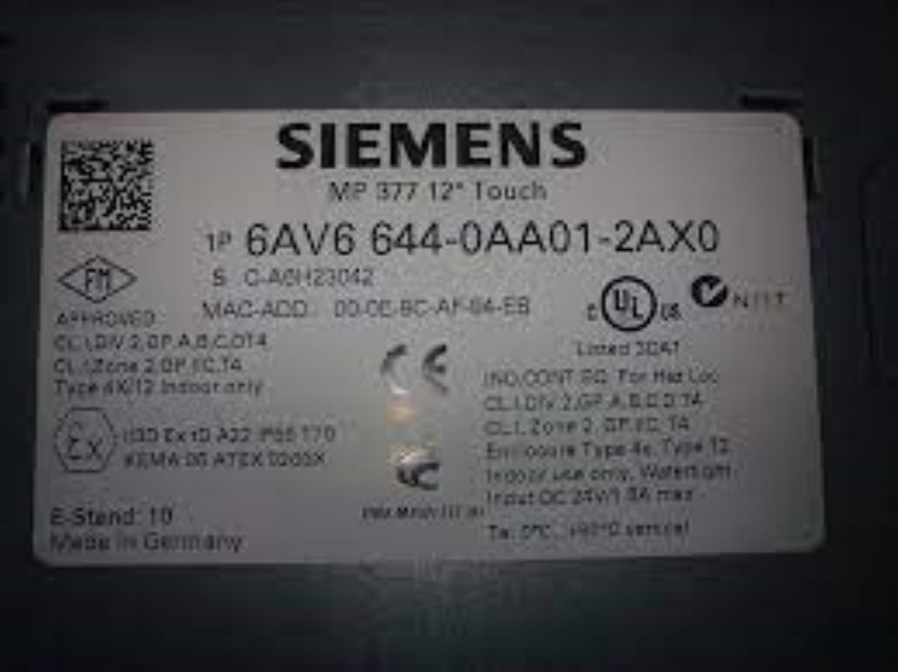 6AV6 644-OA BO1-2AXO-SIEMENS PROGRAMMABLE LOGIC CONTROLLER