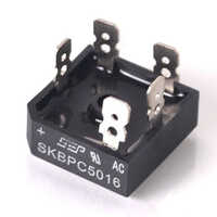 Three Phase Glass Passivated Bridge Rectifier - 1600v Max Recurrent Peak Voltage, 50a Output Current , Black Color, -40 To 150â°c Operating Range