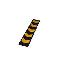 1000 X 200 X 12 Mm Rubber Pillar Guard - Black & Yellow, Manual Warning Signal, Pvc Material, Designed For Parking Area Safety