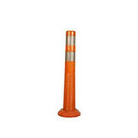 Tpu Spring Post - Abs & Pu Materials, 700 Mm Height, Vibrant Orange Color | Flexible Design, Manual Function, Warning Signal With Alarm