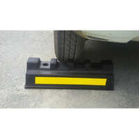Rubber Parking Block - Abs Material, Available In Various Sizes, Black Color | Manual Operation, Warranty Included, Road Safety Warning Signal