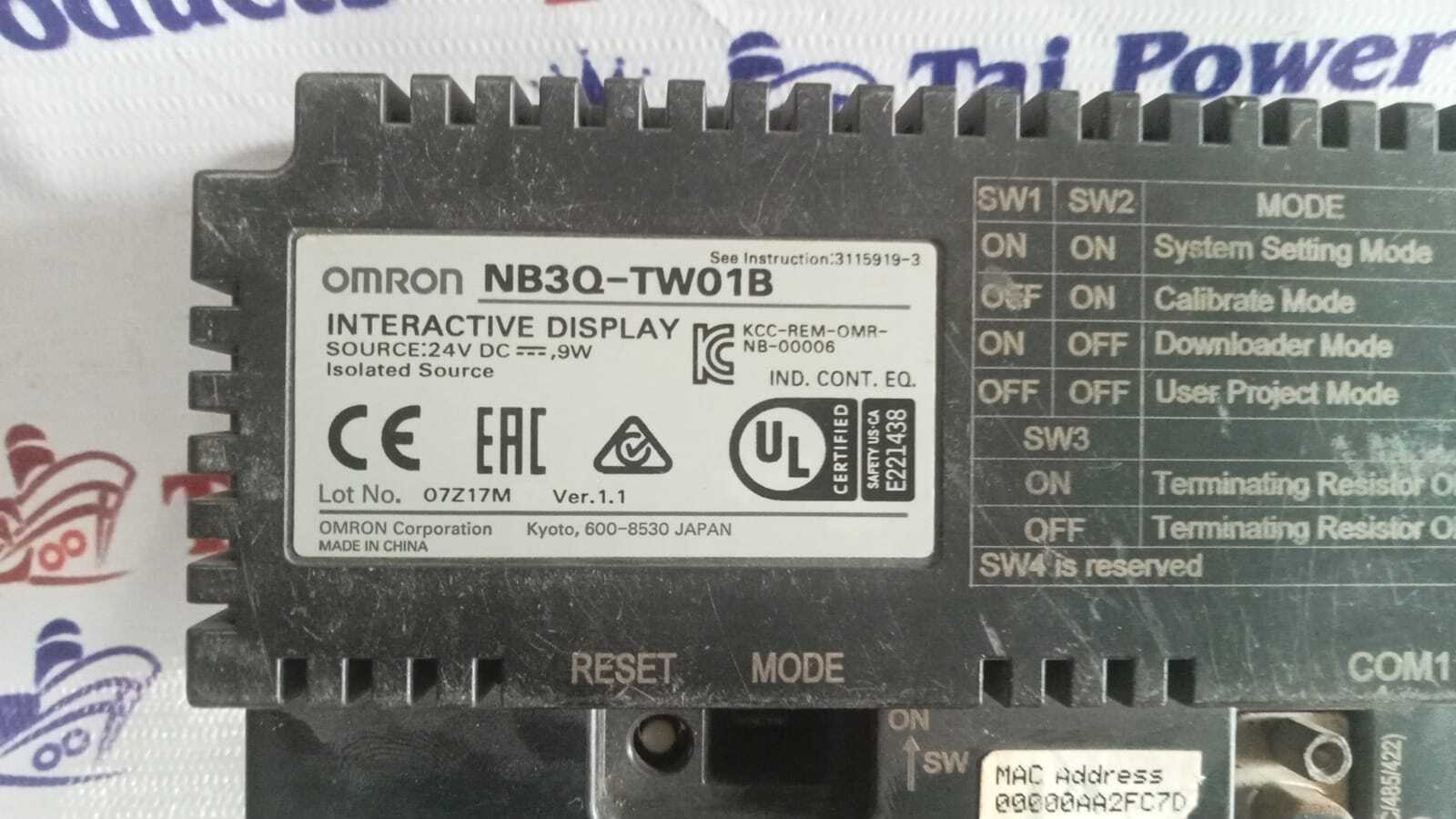 OMRON NB3Q-TW01B HMI