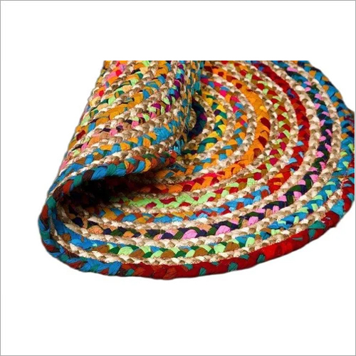 Braided Jute And Cotton Round