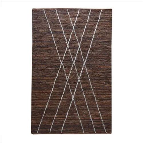 Handwoven Leather Rug