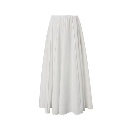 Multicolored Cotton White Skirt