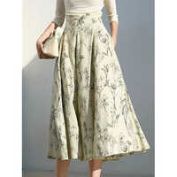 Ladies Polyester Skirt - Mini Style, Various Sizes | Multicolored Embroidered Design, Perfect For Formal Events