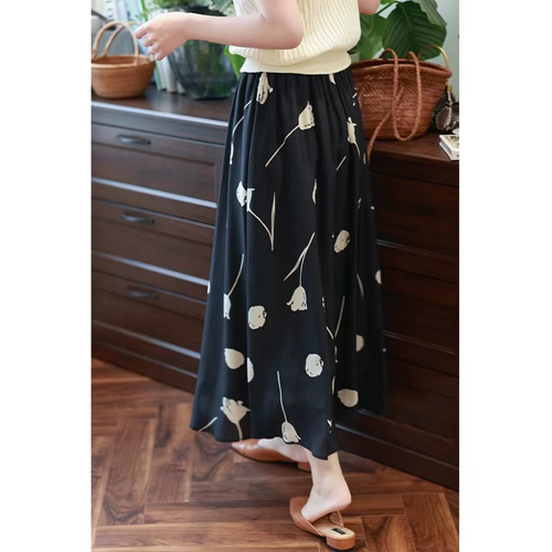 Silk Printed Skirt