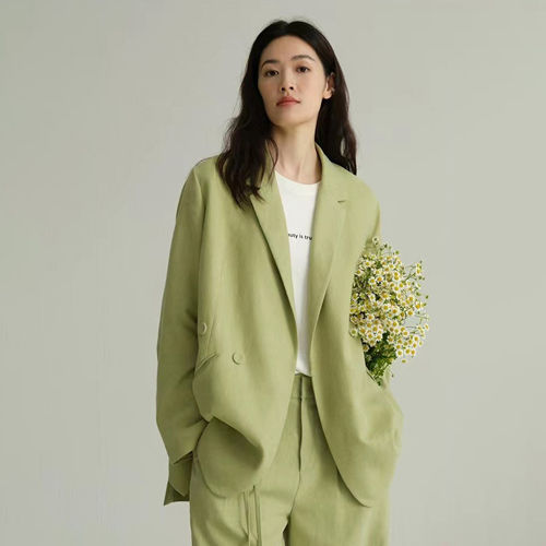 China Linen Casual Green Suit