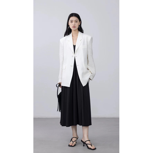 China Linen Casual White Suit