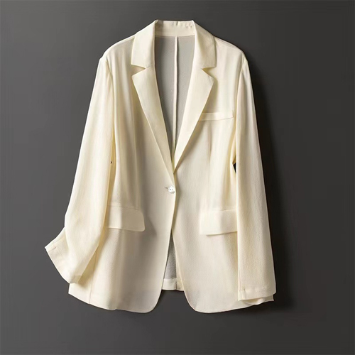 China Silk Casual White Color Suit