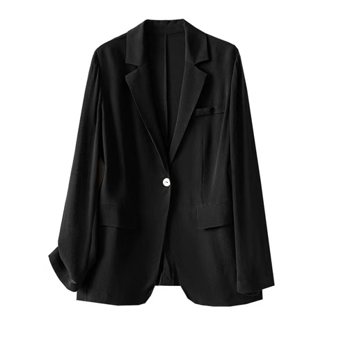 China Silk Casual Black Color Suit