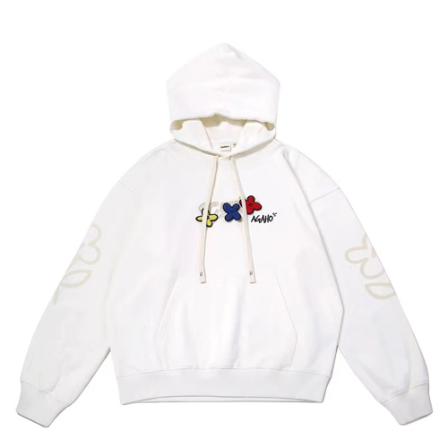 China Private Label White Knitting Hoodies