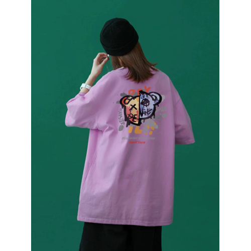 China Private Label Cotton Purple Color T Shirt