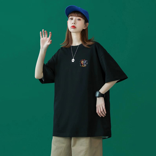 China Private Label Cotton Black Color T Shirt