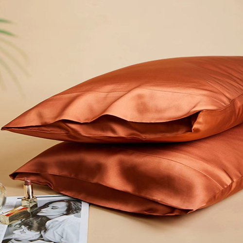 China Orange Silk Pillow